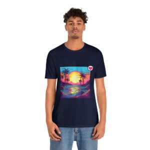 Miami Sunset / Men's Miami Pixel T-shirt - Image 133