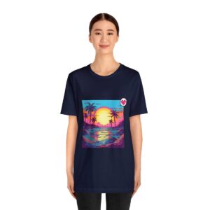 Miami Sunset / Men's Miami Pixel T-shirt - Image 136