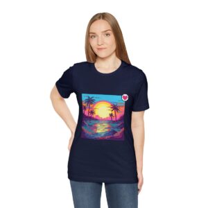 Miami Sunset / Men's Miami Pixel T-shirt - Image 137