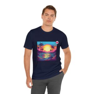 Miami Sunset / Men's Miami Pixel T-shirt - Image 138