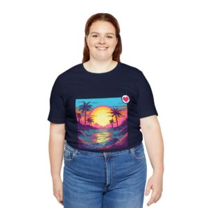 Miami Sunset / Men's Miami Pixel T-shirt - Image 139