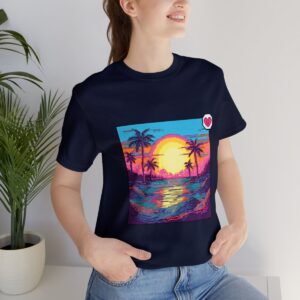 Miami Sunset / Men's Miami Pixel T-shirt - Image 141