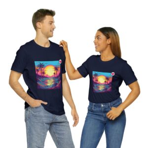 Miami Sunset / Men's Miami Pixel T-shirt - Image 142