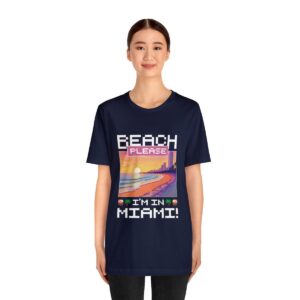 Beach please! I'm in Miami / Men's Miami Pixel T-shirt - Imagen 136
