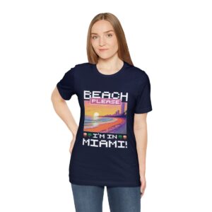 Beach please! I'm in Miami / Men's Miami Pixel T-shirt - Imagen 137
