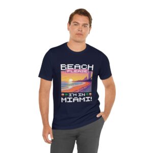 Beach please! I'm in Miami / Men's Miami Pixel T-shirt - Imagen 138