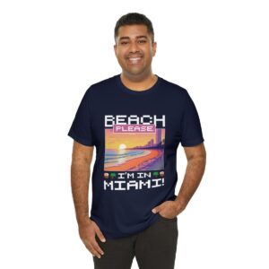 Beach please! I'm in Miami / Men's Miami Pixel T-shirt - Imagen 140