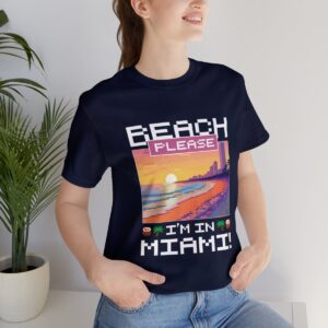 Beach please! I'm in Miami / Men's Miami Pixel T-shirt - Imagen 141