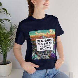 Sun, Sand and Salsa / Men's Miami Pixel T-shirt - Image 141