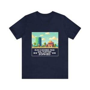 Sun-kissed and Saltwater / Men's Miami Pixel T-shirt - Image 134