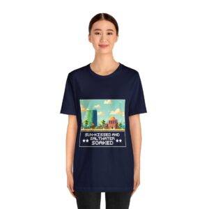 Sun-kissed and Saltwater / Men's Miami Pixel T-shirt - Image 136