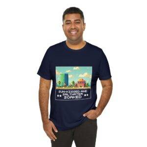 Sun-kissed and Saltwater / Men's Miami Pixel T-shirt - Image 140