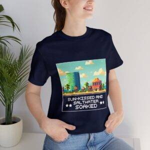Sun-kissed and Saltwater / Men's Miami Pixel T-shirt - Image 141