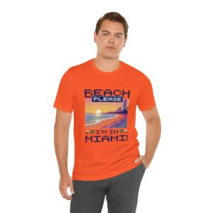 Beach please! I'm in Miami / Men's Miami Pixel T-shirt - Imagen 42