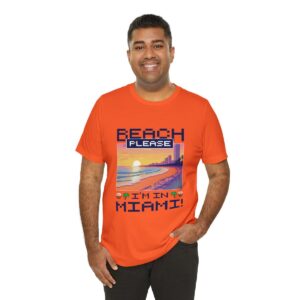 Beach please! I'm in Miami / Men's Miami Pixel T-shirt - Imagen 44