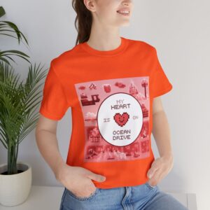 My Heart is on Ocean Drive / Men's Miami Pixel T-shirt - Imagen 45