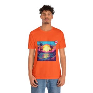 Miami Sunset / Men's Miami Pixel T-shirt - Image 37