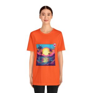 Miami Sunset / Men's Miami Pixel T-shirt - Image 40