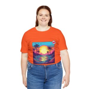 Miami Sunset / Men's Miami Pixel T-shirt - Image 43