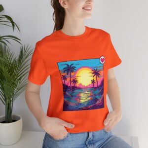 Miami Sunset / Men's Miami Pixel T-shirt - Image 45
