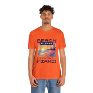 Beach please! I'm in Miami / Men's Miami Pixel T-shirt - Imagen 37