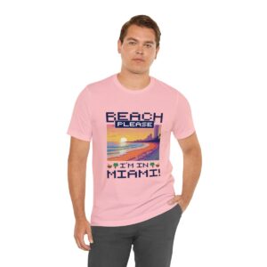 Beach please! I'm in Miami / Men's Miami Pixel T-shirt - Imagen 150