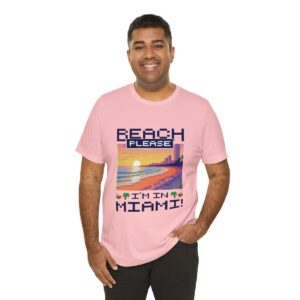 Beach please! I'm in Miami / Men's Miami Pixel T-shirt - Imagen 152