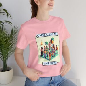 Chillin' In The 305 / Men's Miami Pixel T-shirt - Imagen 153