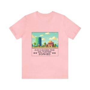 Sun-kissed and Saltwater / Men's Miami Pixel T-shirt - Image 146