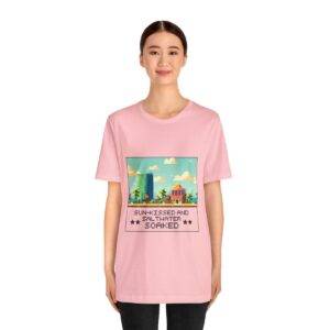 Sun-kissed and Saltwater / Men's Miami Pixel T-shirt - Image 148