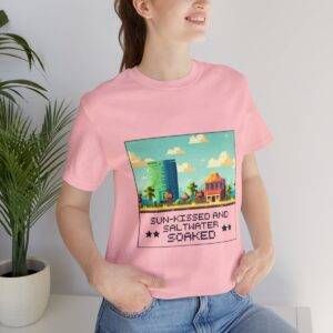 Sun-kissed and Saltwater / Men's Miami Pixel T-shirt - Image 153