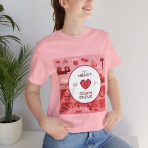 My Heart is on Ocean Drive / Men's Miami Pixel T-shirt - Imagen 9