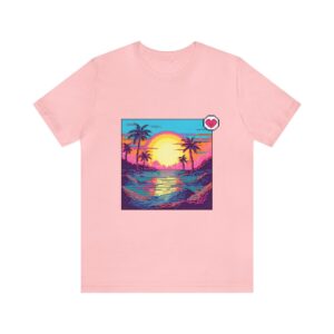 Miami Sunset / Men's Miami Pixel T-shirt - Image 146