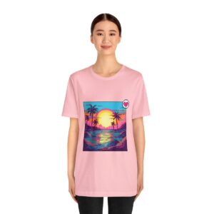 Miami Sunset / Men's Miami Pixel T-shirt - Image 148