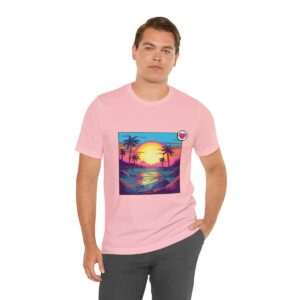 Miami Sunset / Men's Miami Pixel T-shirt - Image 150