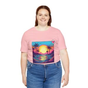 Miami Sunset / Men's Miami Pixel T-shirt - Image 151