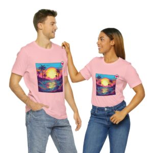 Miami Sunset / Men's Miami Pixel T-shirt - Image 154