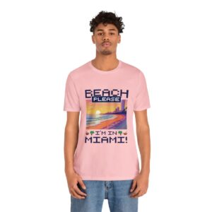 Beach please! I'm in Miami / Men's Miami Pixel T-shirt - Imagen 145