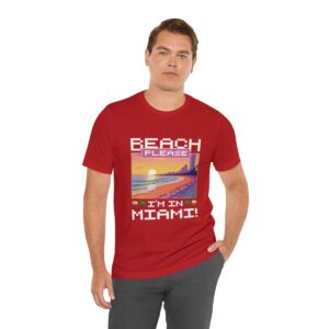 Beach please! I'm in Miami / Men's Miami Pixel T-shirt - Imagen 162