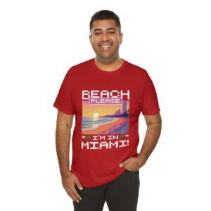 Beach please! I'm in Miami / Men's Miami Pixel T-shirt - Imagen 164