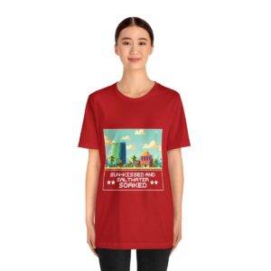 Sun-kissed and Saltwater / Men's Miami Pixel T-shirt - Image 160