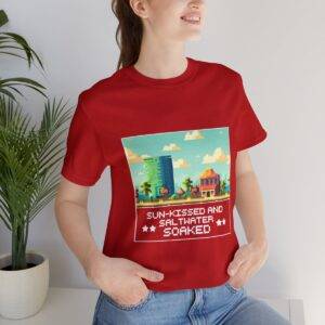 Sun-kissed and Saltwater / Men's Miami Pixel T-shirt - Image 165