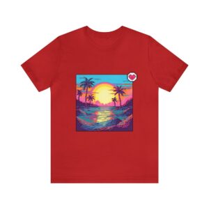 Miami Sunset / Men's Miami Pixel T-shirt - Image 158