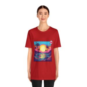 Miami Sunset / Men's Miami Pixel T-shirt - Image 160