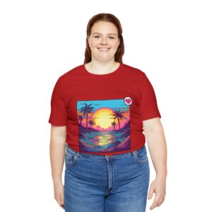Miami Sunset / Men's Miami Pixel T-shirt - Image 163