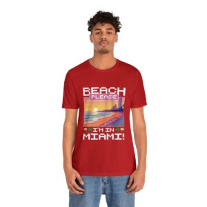 Beach please! I'm in Miami / Men's Miami Pixel T-shirt - Imagen 157