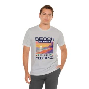 Beach please! I'm in Miami / Men's Miami Pixel T-shirt - Imagen 78