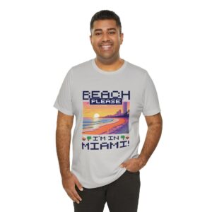 Beach please! I'm in Miami / Men's Miami Pixel T-shirt - Imagen 80