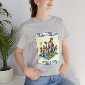 Chillin' In The 305 / Men's Miami Pixel T-shirt - Imagen 81