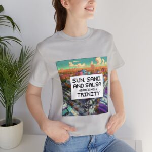 Sun, Sand and Salsa / Men's Miami Pixel T-shirt - Image 69